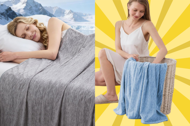 This cooling blanket is a total game-changer for hot sleepers — and it’s on sale